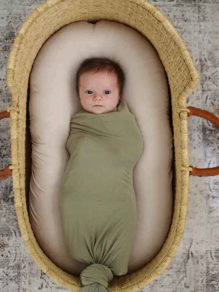 Olive Bamboo Swaddle Blanket