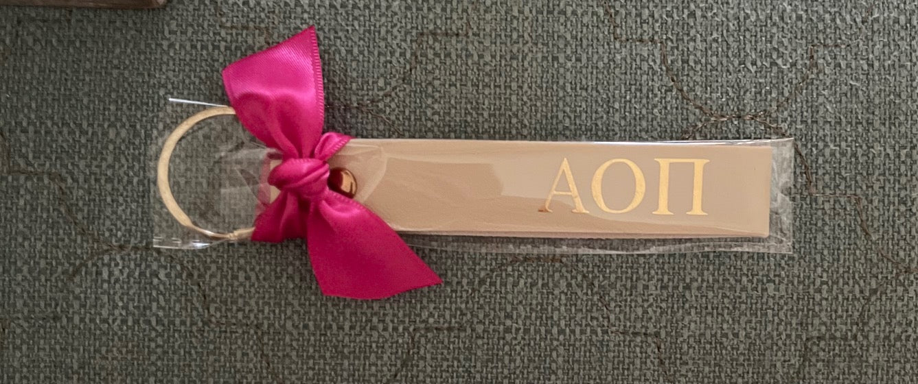 Sorority Skinny Leather Key Chain