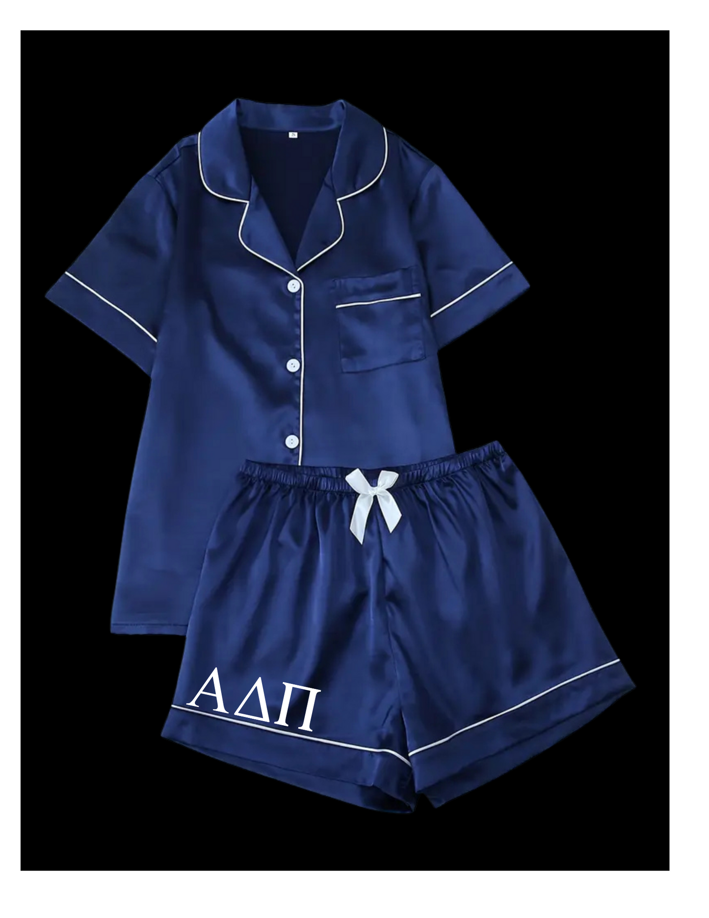Sorority Short Set Pajamas-Navy