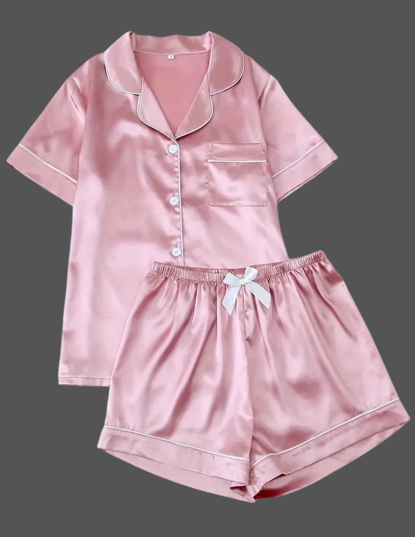 Sorority Short Set Pajamas-Dark Pink