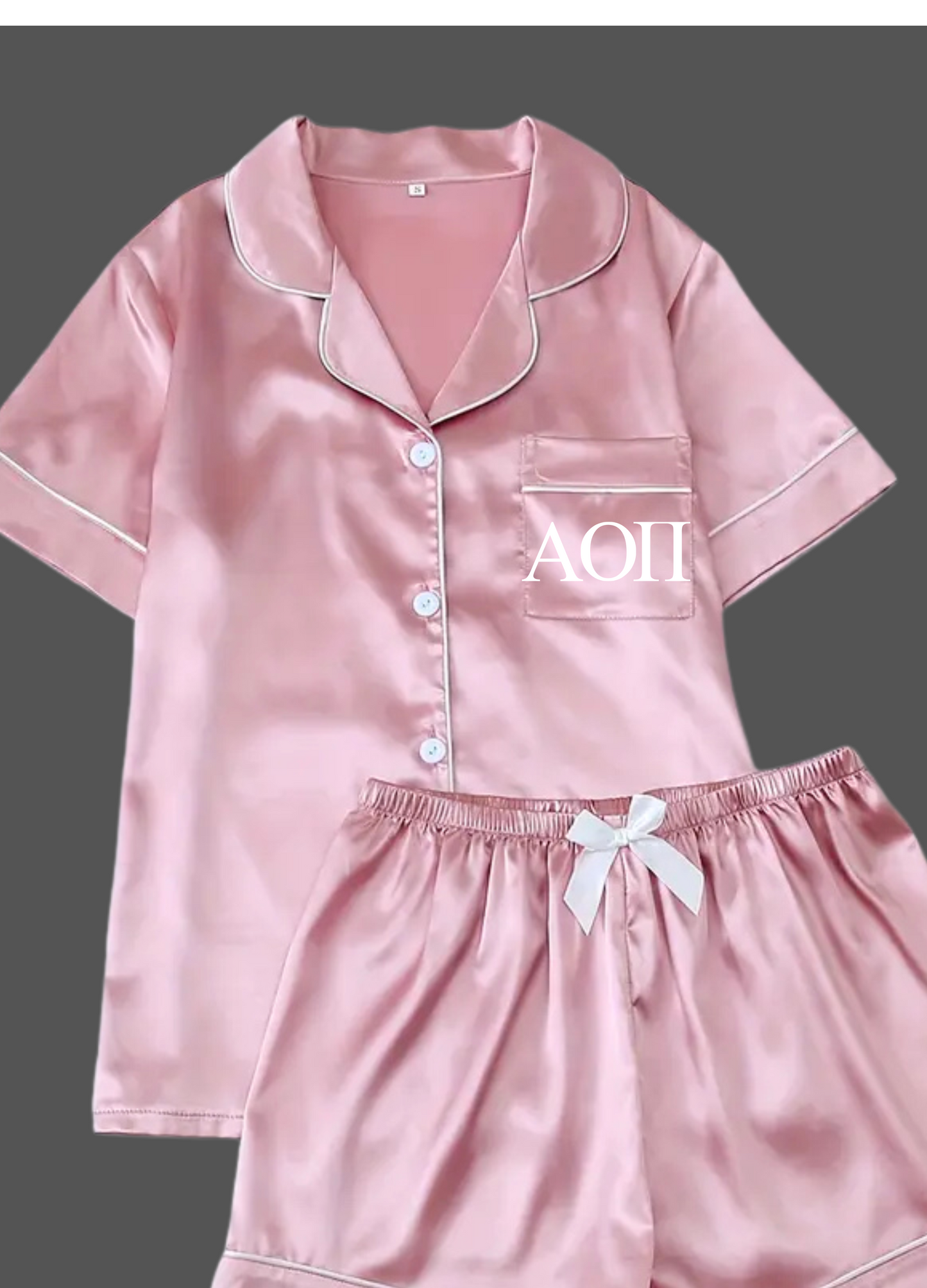 Sorority Short Set Pajamas-Pink