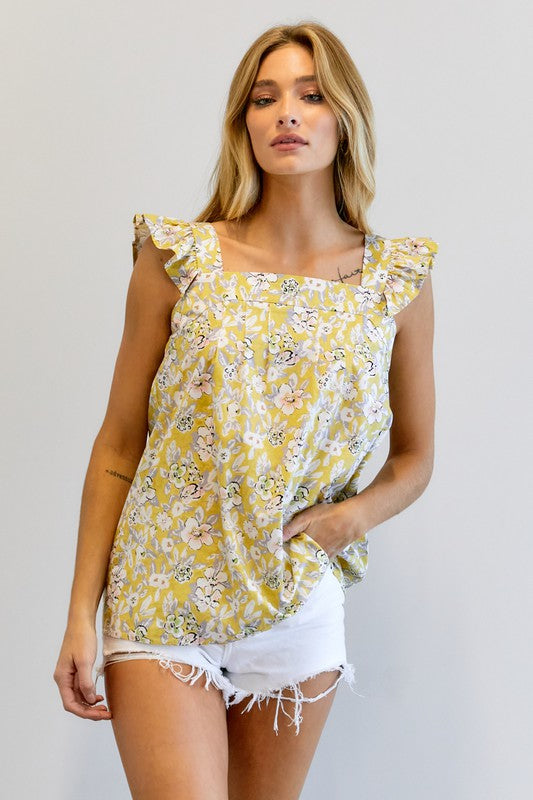 Floral Printed Ruffle Top