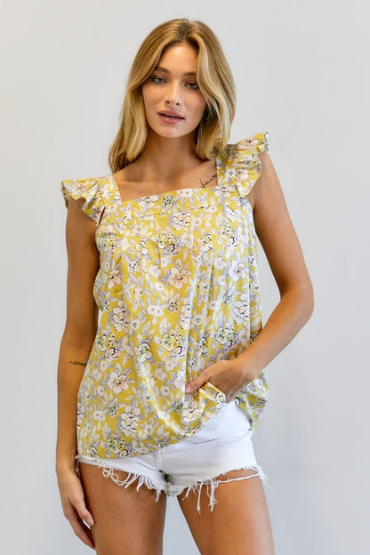 Floral Printed Ruffle Top