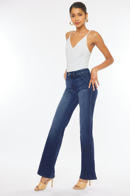 High Rise Slim Flare Jeans