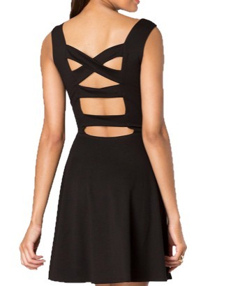 Junior's Cut Out Back Dress