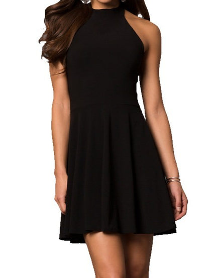 Junior's Halter Tie Back Party Dress