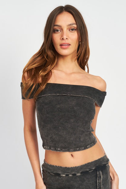 Garment Strapless Crop Top