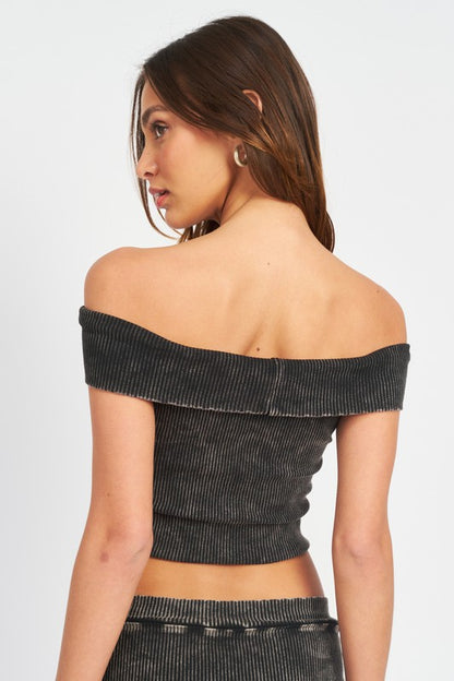 Garment Strapless Crop Top