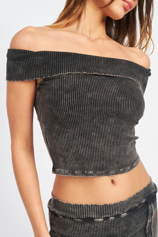 Garment Strapless Crop Top