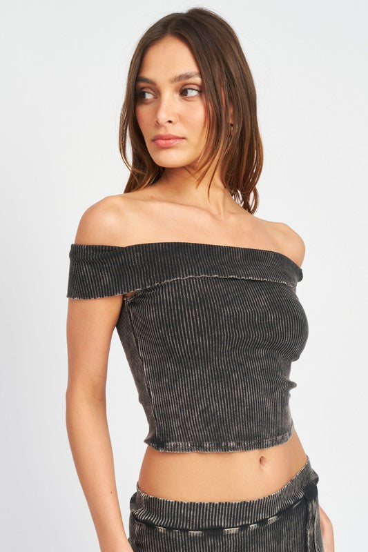 Garment Strapless Crop Top