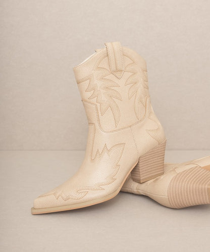 Embroidered Cowboy Booties