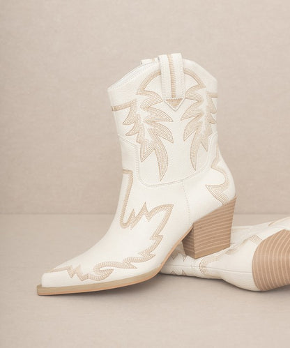 Embroidered Cowboy Booties