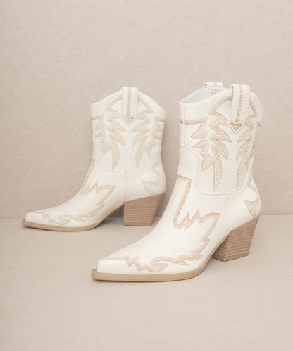 Embroidered Cowboy Booties