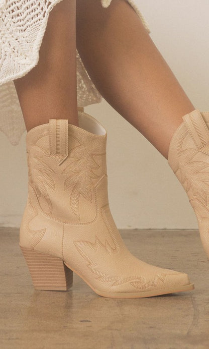 Embroidered Cowboy Booties