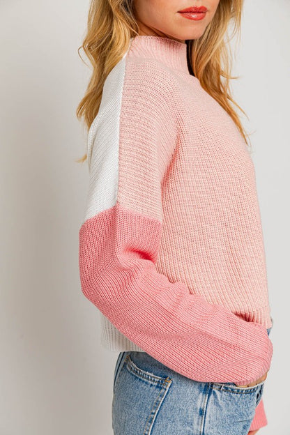 Color Block Oversize Sweater