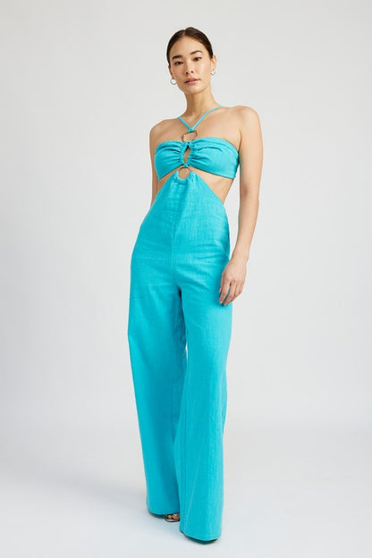 Double "O" Ring Cut Out Jumpsuit