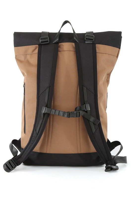 COURIER-INSPIRED URBAN BACKPACK-MOCHA