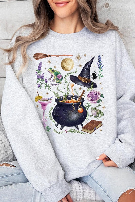 Witch Collage Graphic Fleece Sweatshirt