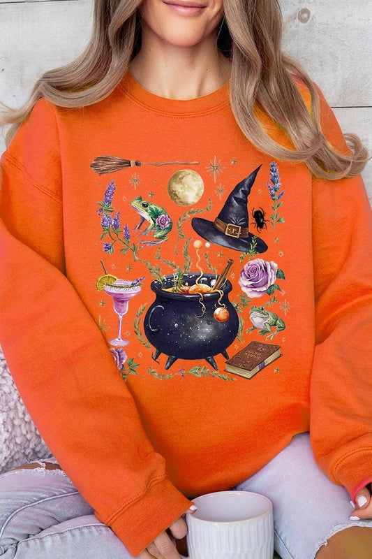 Witch Collage Graphic Fleece Sweatshirt