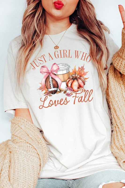 'Just a Girl Loves Fall' Graphic Tee