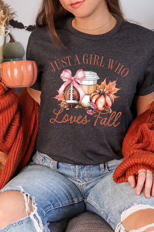 'Just a Girl Loves Fall' Graphic Tee