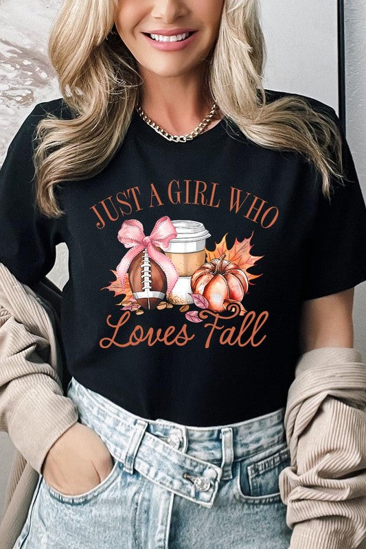 'Just a Girl Loves Fall' Graphic Tee