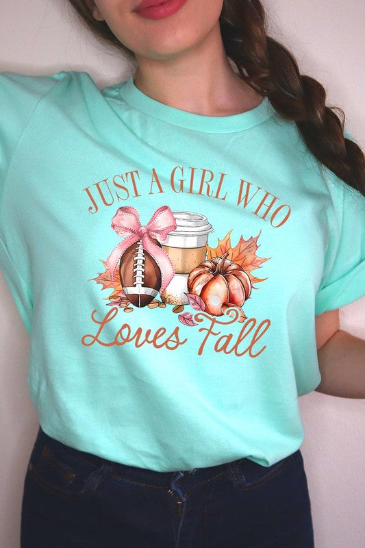 'Just a Girl Loves Fall' Graphic Tee