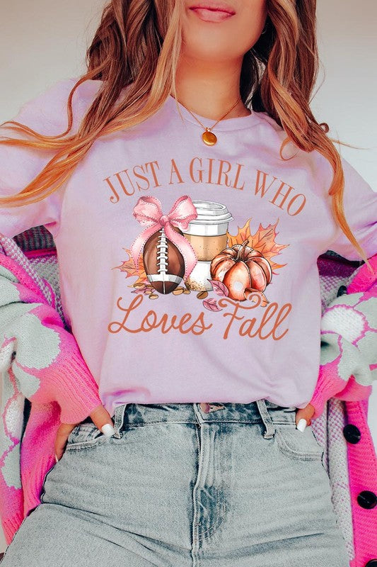 'Just a Girl Loves Fall' Graphic Tee