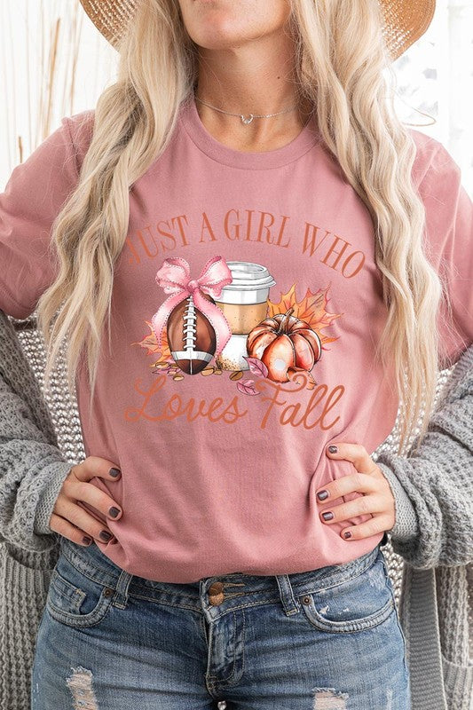 'Just a Girl Loves Fall' Graphic Tee