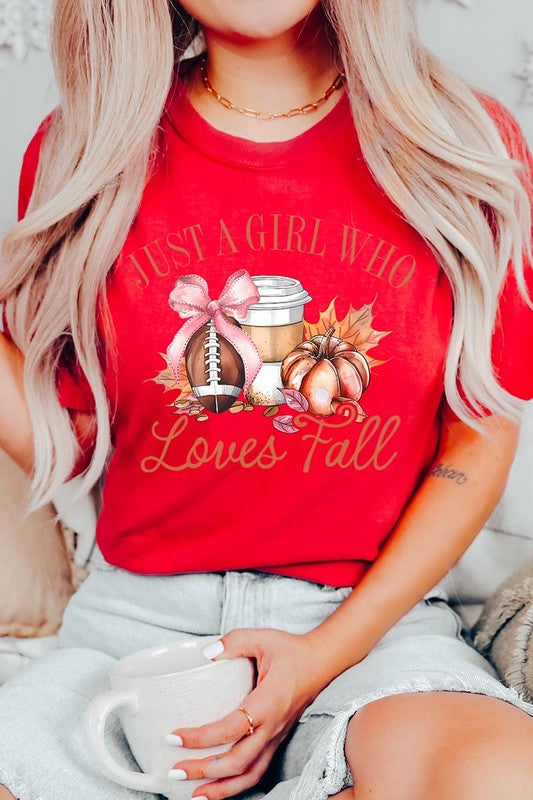 'Just a Girl Loves Fall' Graphic Tee