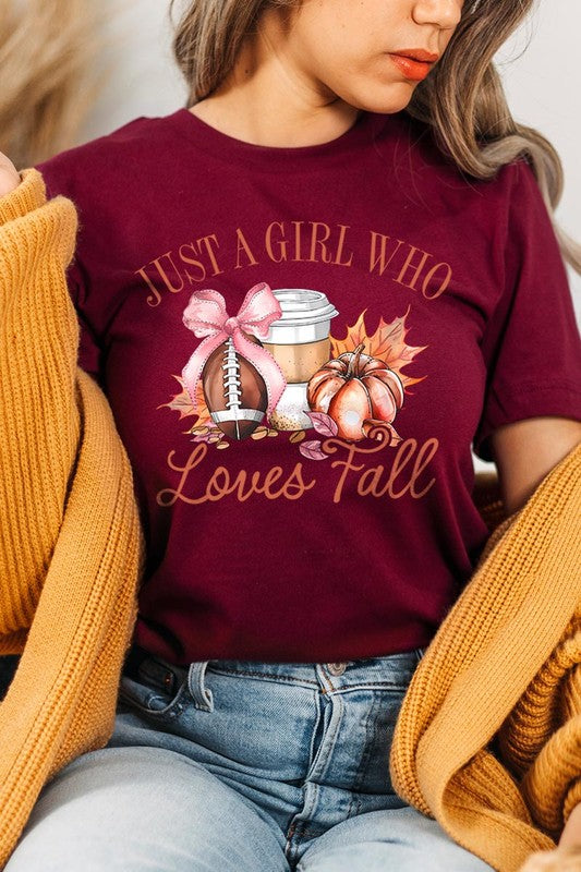 'Just a Girl Loves Fall' Graphic Tee