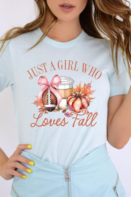 'Just a Girl Loves Fall' Graphic Tee