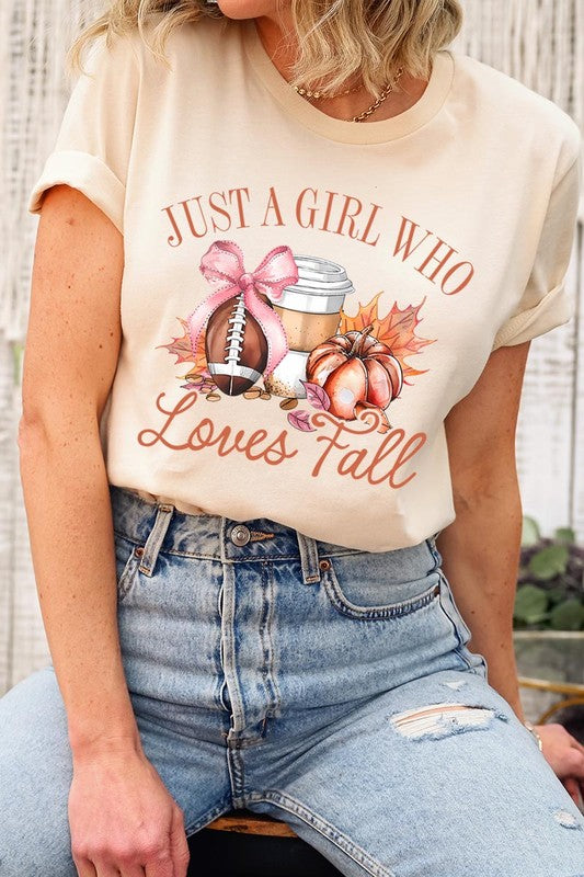 'Just a Girl Loves Fall' Graphic Tee