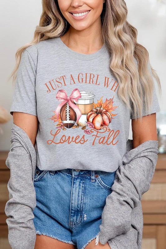 'Just a Girl Loves Fall' Graphic Tee