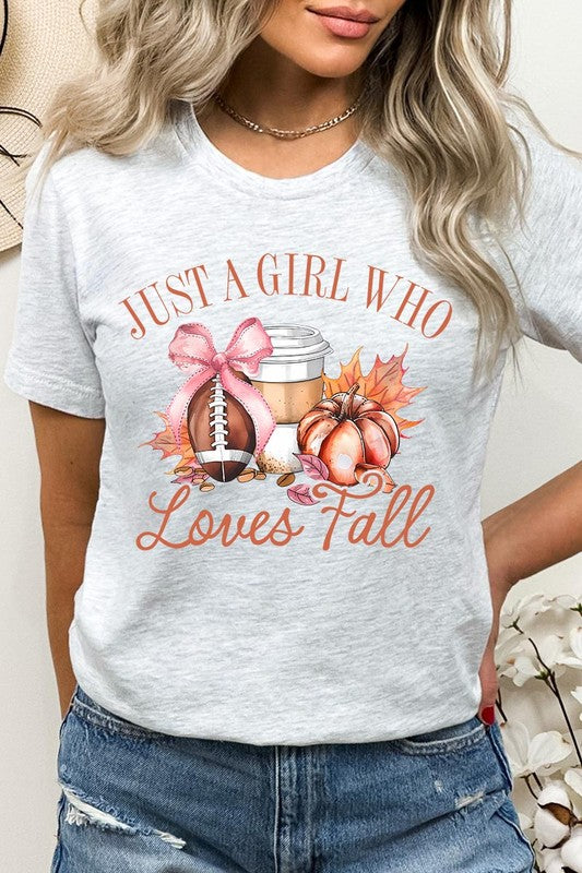 'Just a Girl Loves Fall' Graphic Tee