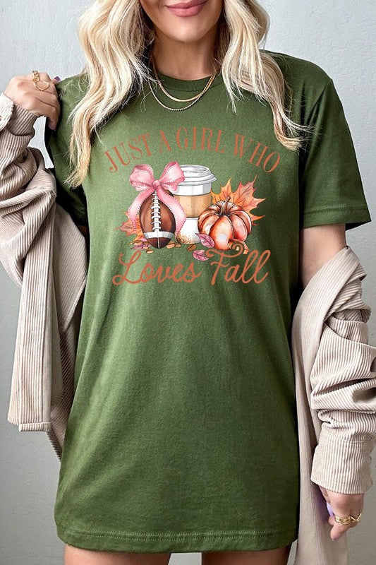 'Just a Girl Loves Fall' Graphic Tee