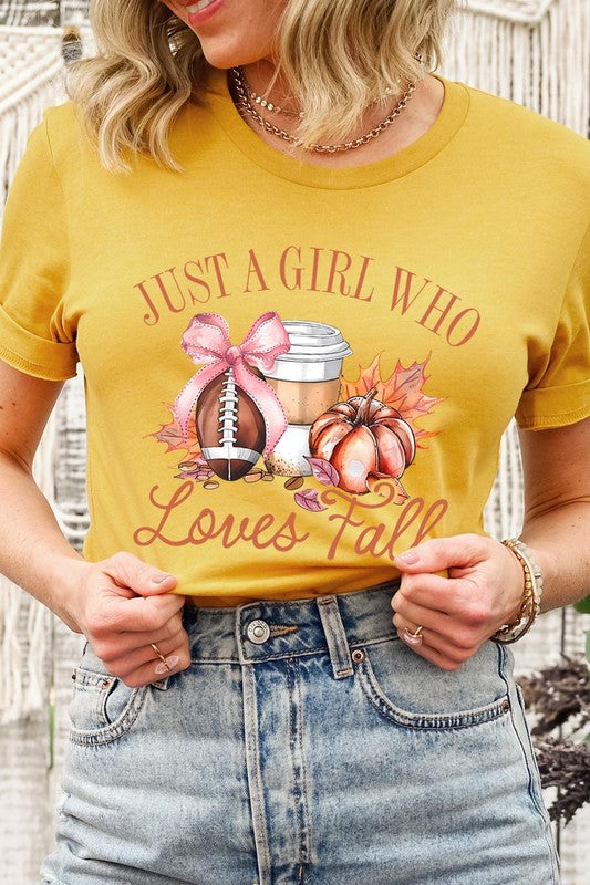 'Just a Girl Loves Fall' Graphic Tee