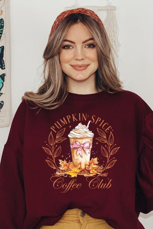 'Pumpkin Spice Coffee Club' Graphic Sweatshirts