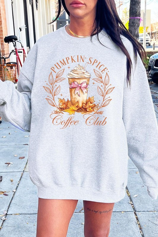 'Pumpkin Spice Coffee Club' Graphic Sweatshirts