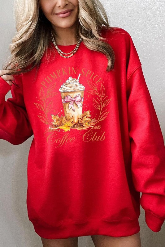 'Pumpkin Spice Coffee Club' Graphic Sweatshirts