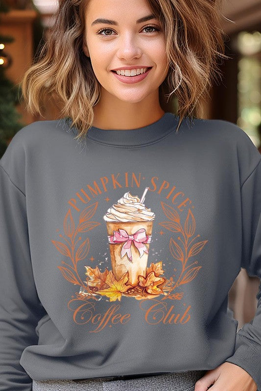 'Pumpkin Spice Coffee Club' Graphic Sweatshirts