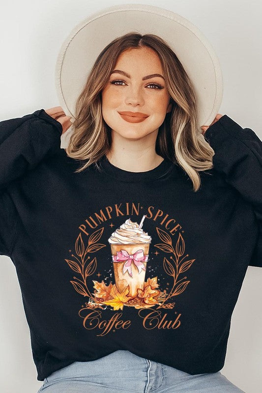 'Pumpkin Spice Coffee Club' Graphic Sweatshirts