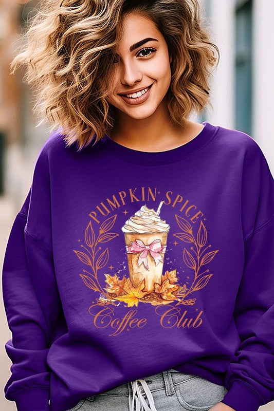 'Pumpkin Spice Coffee Club' Graphic Sweatshirts