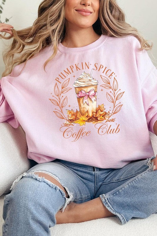 'Pumpkin Spice Coffee Club' Graphic Sweatshirts