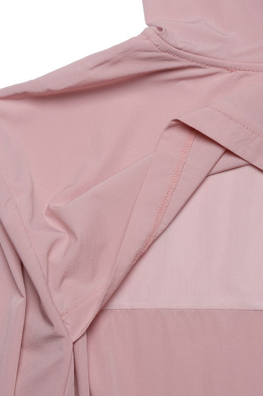 Cropped Hooded Wind Breaker