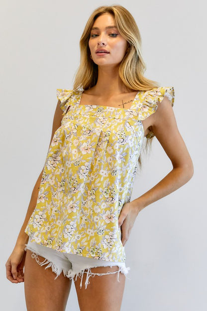 Floral Printed Ruffle Top