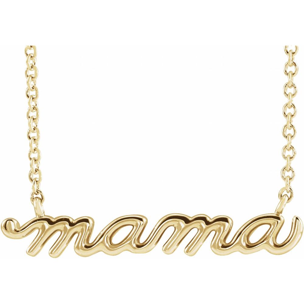 Petite Mama Script 16" Necklace