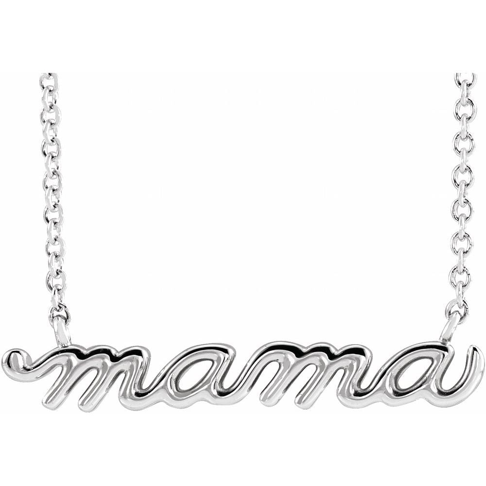 Petite Mama Script 16" Necklace