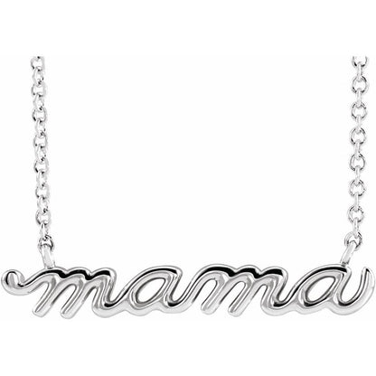 Petite Mama Script 16" Necklace