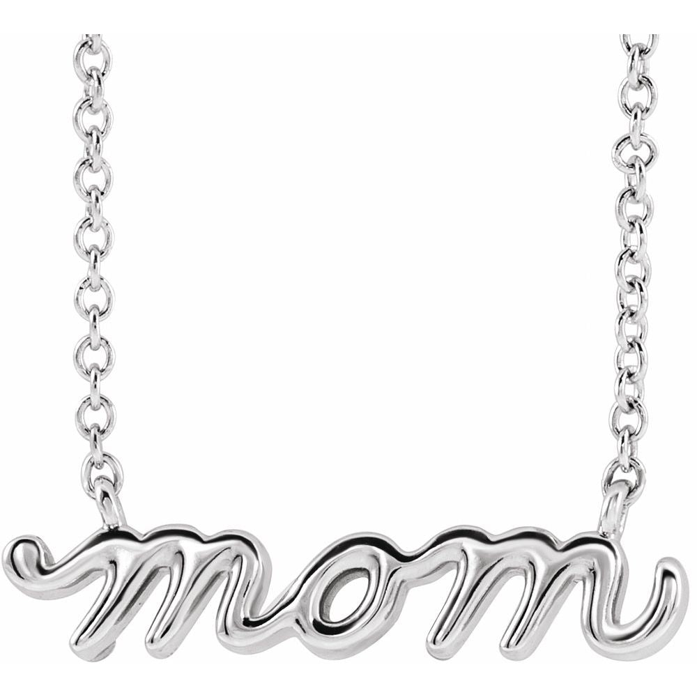 Petite Mom Script 16" Necklace